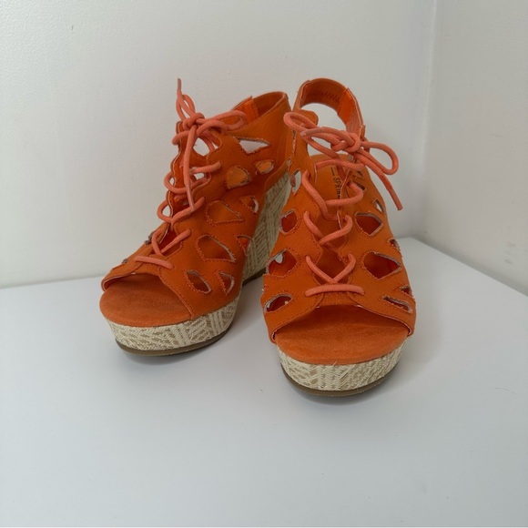Call It spring wedge sandals women’s orange size 8 - Picture 4 of 15